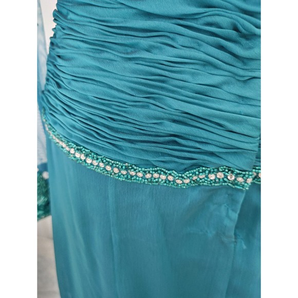 Claire's Collection Ball Pageant Gown Beaded Crystal Embellished Sz 10 - Picture 8 of 13